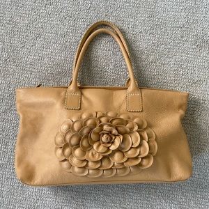 Leather Flower Tote Bag Donna Dixon